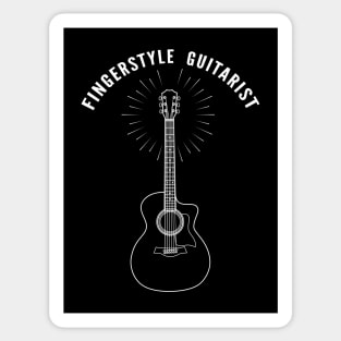 Fingerstyle Guitarist Acoustic Guitar Outline Sticker